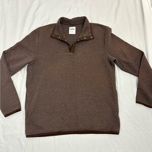 Brown Quilted Pullover